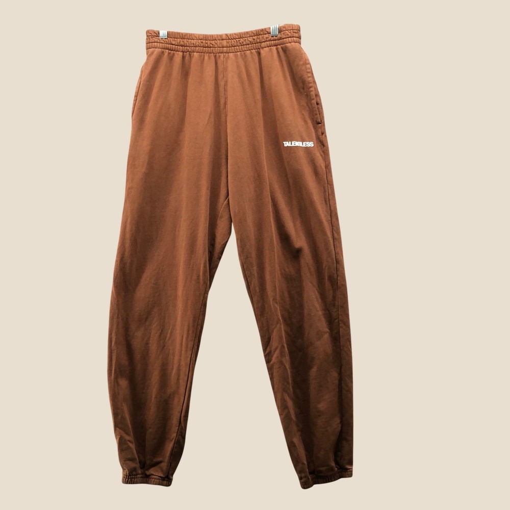 Talentless Brown Heavyweight Fleece Sweatpants Joggers Mens M Streetwear
